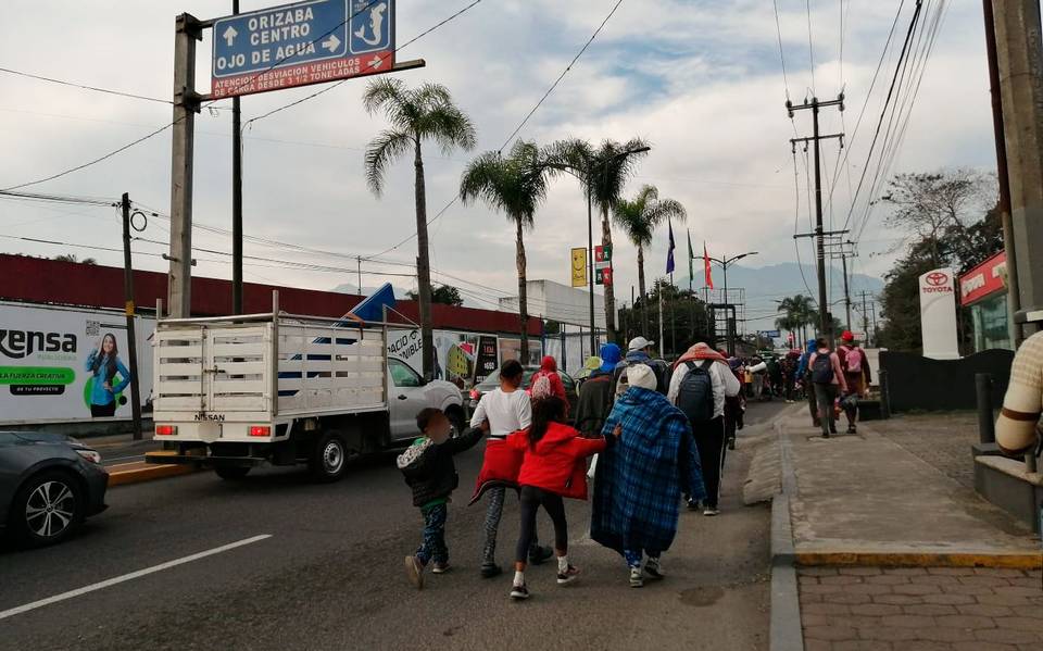 Caravana migrante xodo de la Pobreza as es su paso por Veracruz